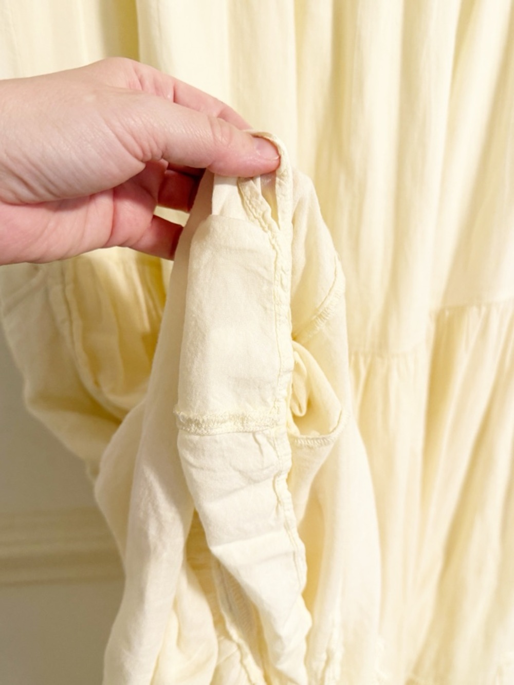 Free People Meadows Edge Maxi Dress Cream Ivory Cotton Drop Waist L - Picture 5 of 10